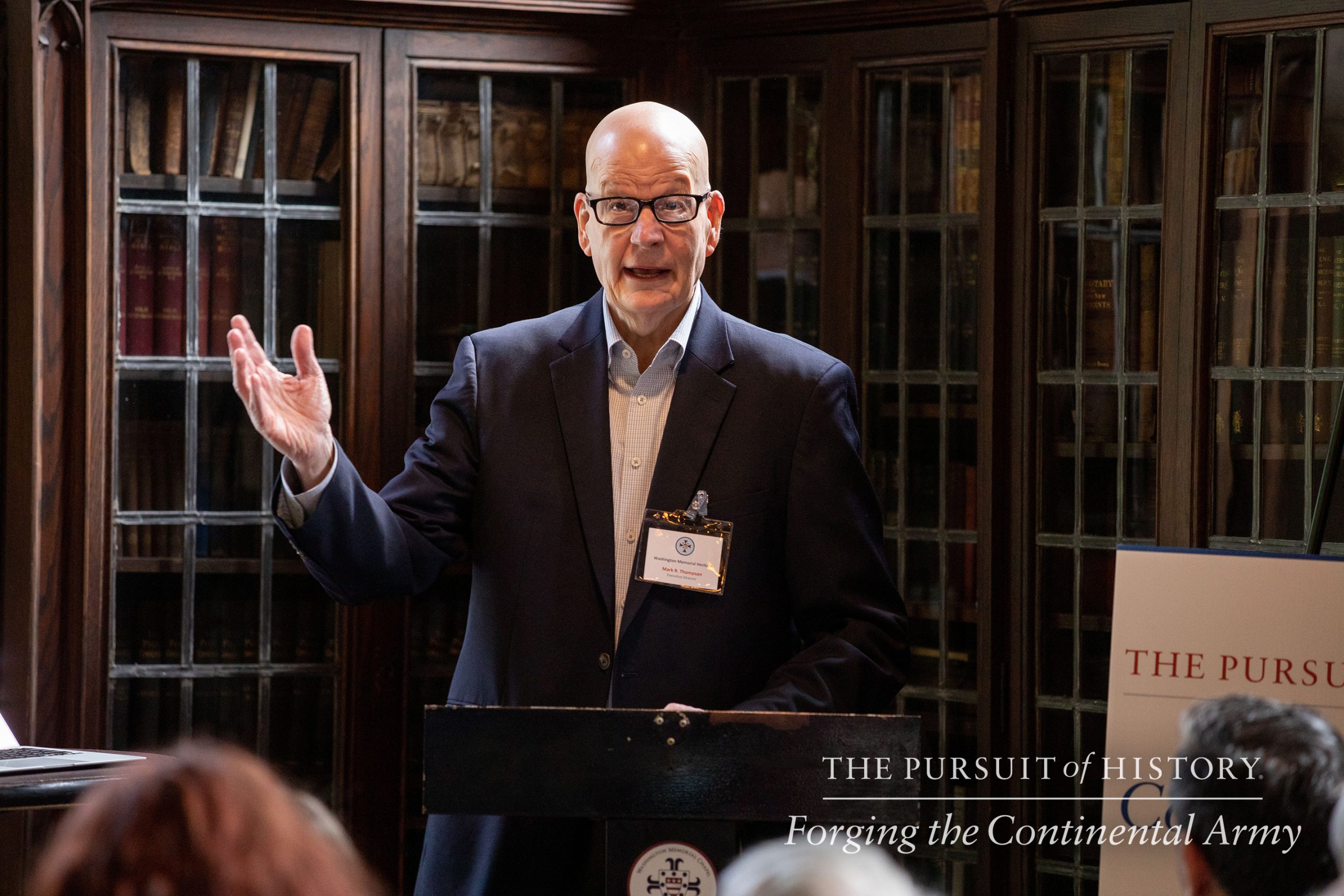 Mark R. Thompson, Executive Director, Washington Memorial Heritage at The Pursuit of History—Forging the Continental Army (19 May), Valley Forge National Historical Park (photo by Joe Tacynec)