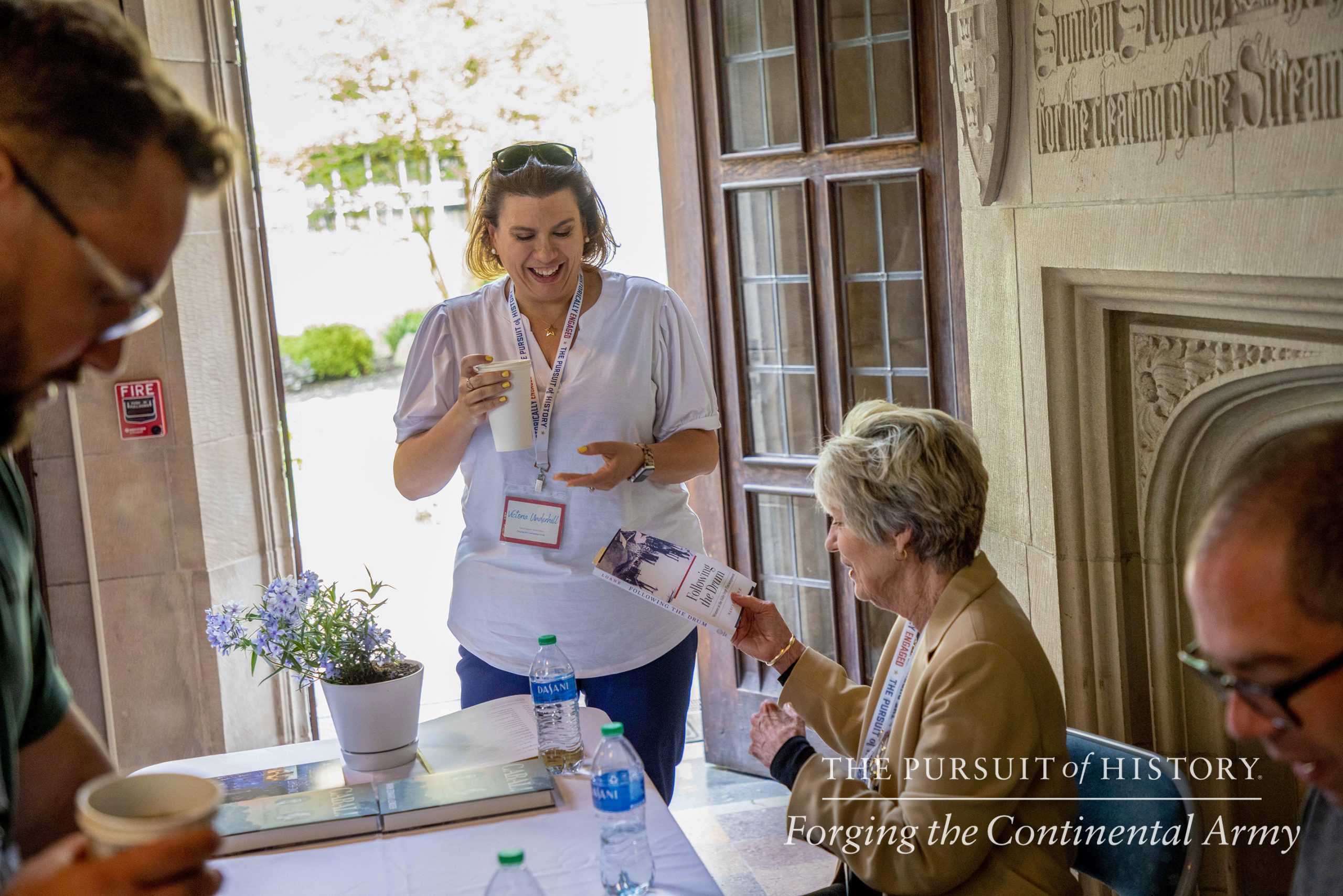Nancy K. Loane, EdD, signing books at The Pursuit of History—Forging the Continental Army (19 May), Valley Forge National Historical Park (photo by Joe Tacynec)