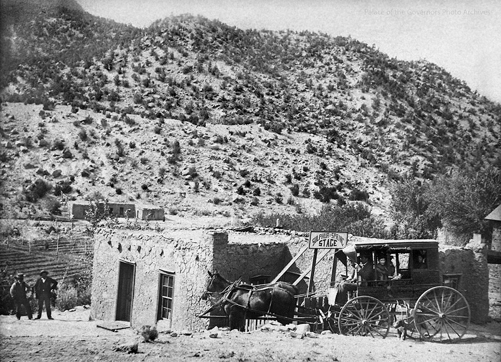 Sulphur Spring Stage Station, Jemez, New Mexico, Photographer Philip E. Harroun, Date ca. 1897, Palace of the Governors Photo Archives, Negative Number 009372