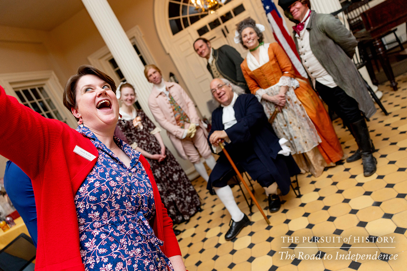 Dinner with the Founders (History at Play) at Carpenters’ Hall; The Pursuit of History—The Road to Independence, Spring 2026 (photo by Joe Tacynec)-015