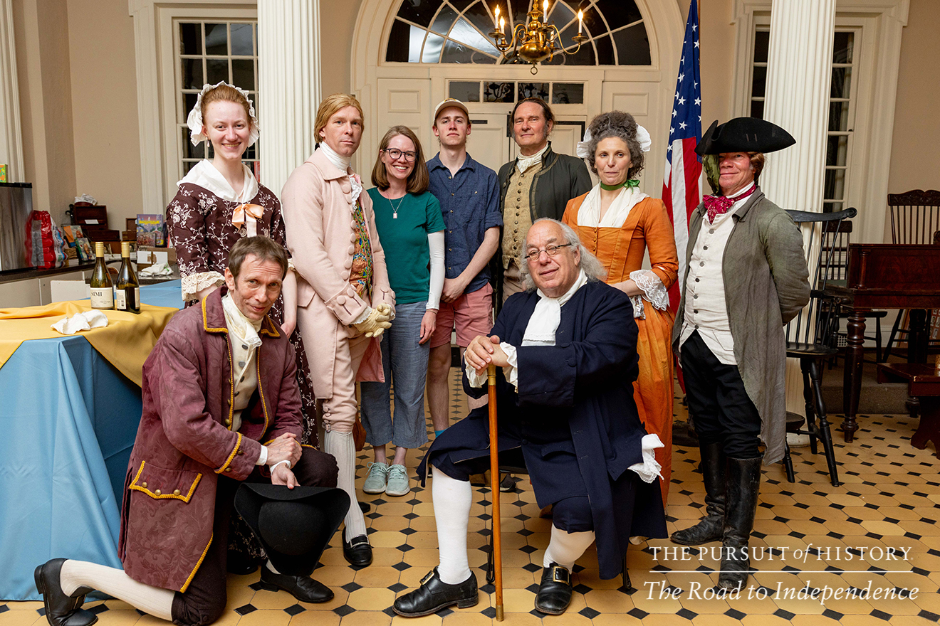 Dinner with the Founders (History at Play) at Carpenters’ Hall; The Pursuit of History—The Road to Independence, Spring 2026 (photo by Joe Tacynec)-040