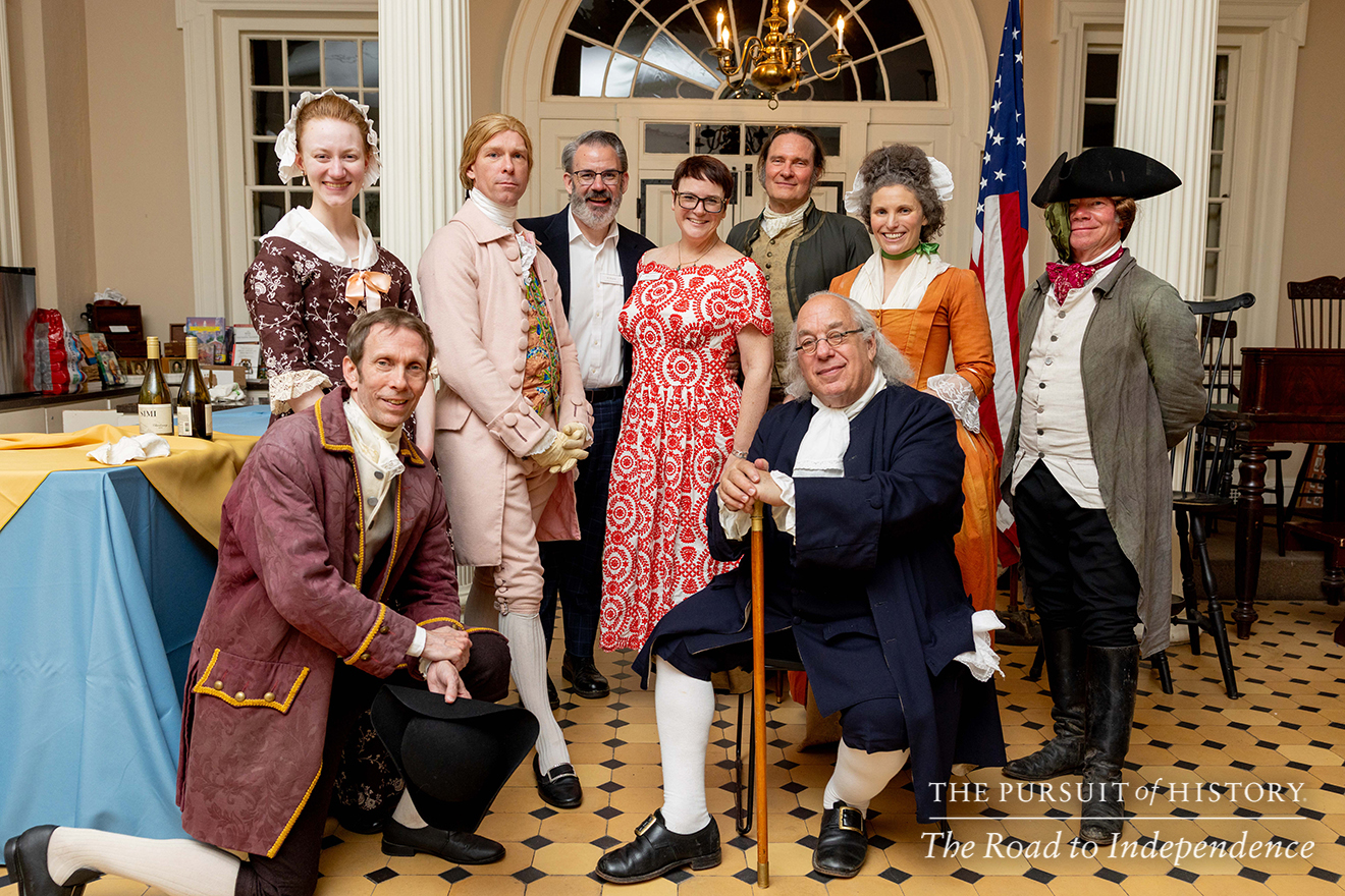 Dinner with the Founders (History at Play) at Carpenters’ Hall; The Pursuit of History—The Road to Independence, Spring 2026 (photo by Joe Tacynec)-042