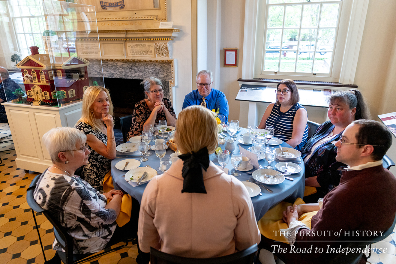 Dinner with the Founders at Carpenters’ Hall; The Pursuit of History—The Road to Independence, Spring 2026 (photo by Joe Tacynec)-428