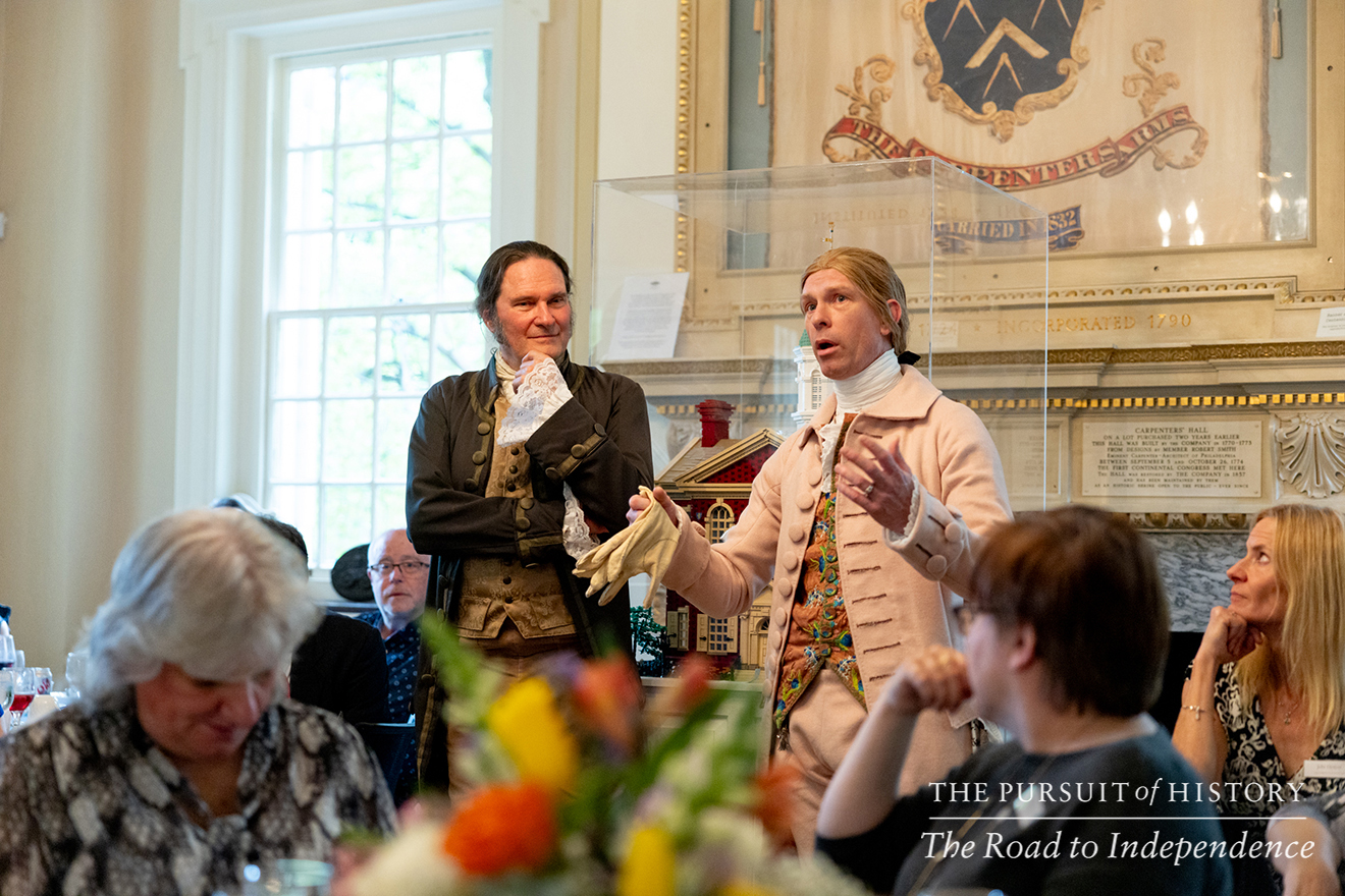 Dinner with the Founders at Carpenters’ Hall; The Pursuit of History—The Road to Independence, Spring 2026 (photo by Joe Tacynec)-442