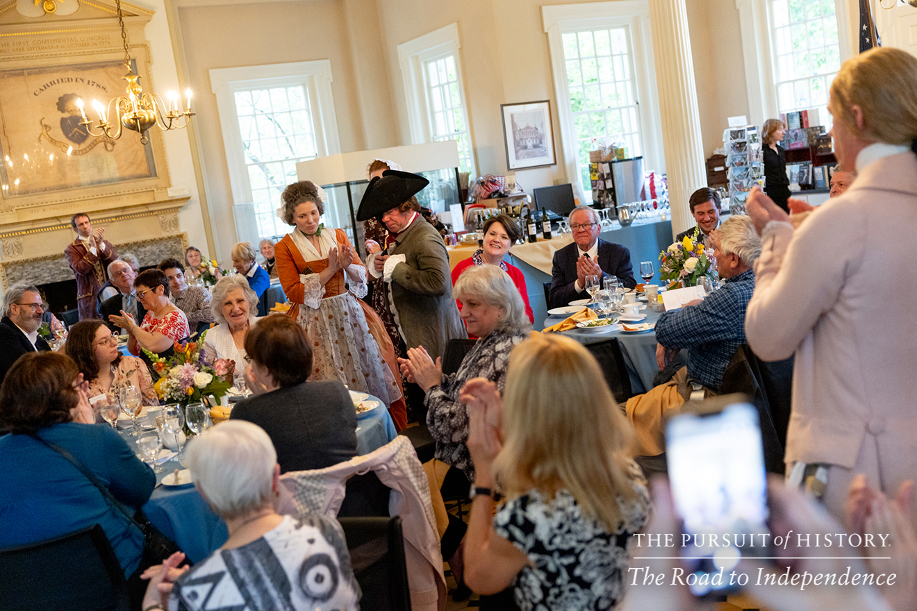 Dinner with the Founders at Carpenters’ Hall; The Pursuit of History—The Road to Independence, Spring 2026 (photo by Joe Tacynec)-447