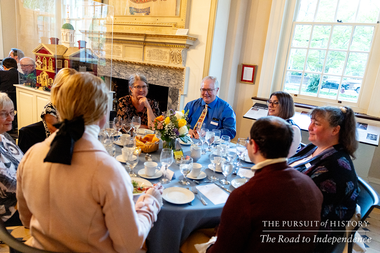 Dinner with the Founders at Carpenters’ Hall; The Pursuit of History—The Road to Independence, Spring 2026 (photo by Joe Tacynec)-461