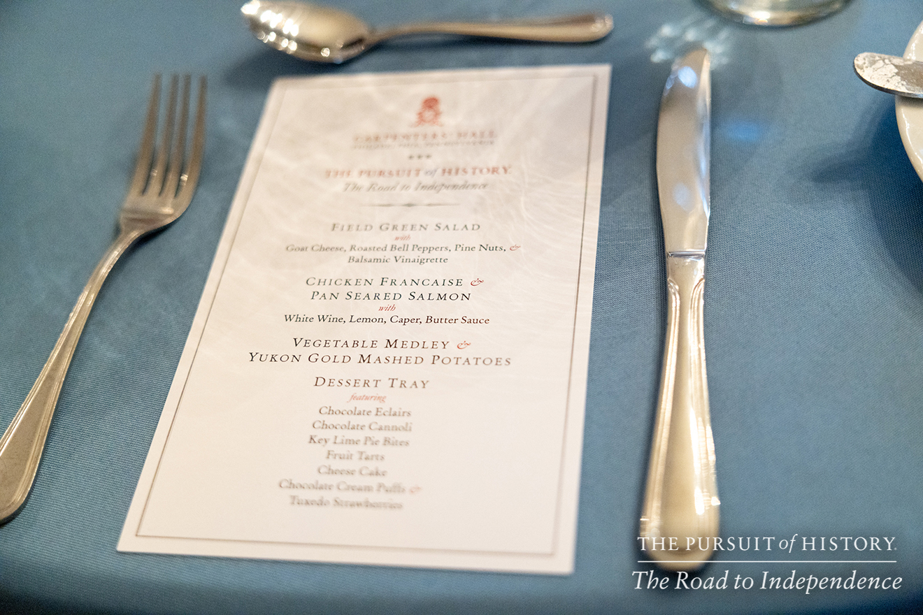 Dinner with the Founders at Carpenters’ Hall; The Pursuit of History—The Road to Independence, Spring 2026 (photo by Joe Tacynec)-463
