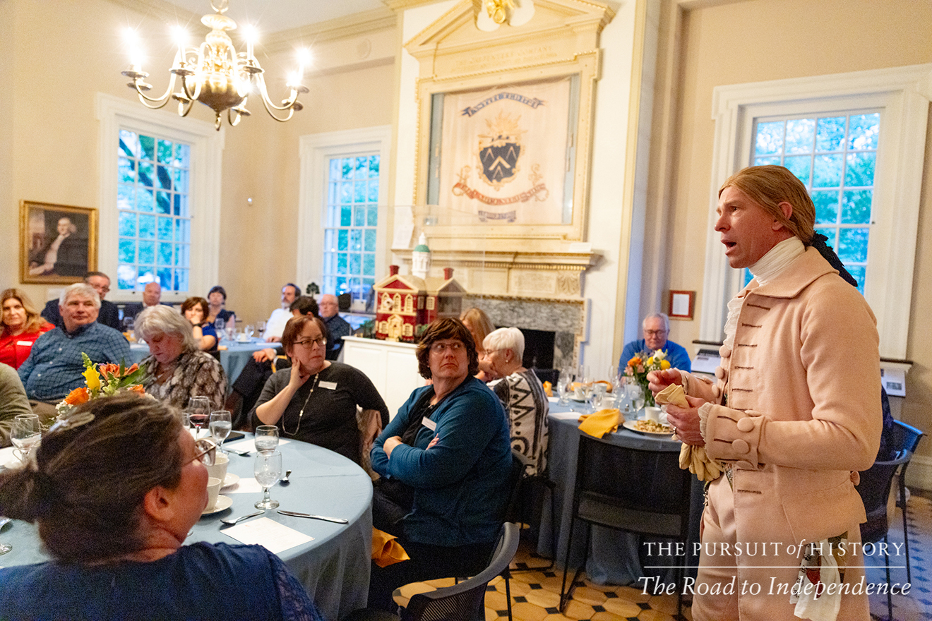 Dinner with the Founders at Carpenters’ Hall; The Pursuit of History—The Road to Independence, Spring 2026 (photo by Joe Tacynec)-469