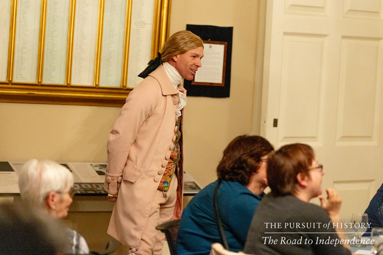 Dinner with the Founders at Carpenters’ Hall; The Pursuit of History—The Road to Independence, Spring 2026 (photo by Joe Tacynec)-485