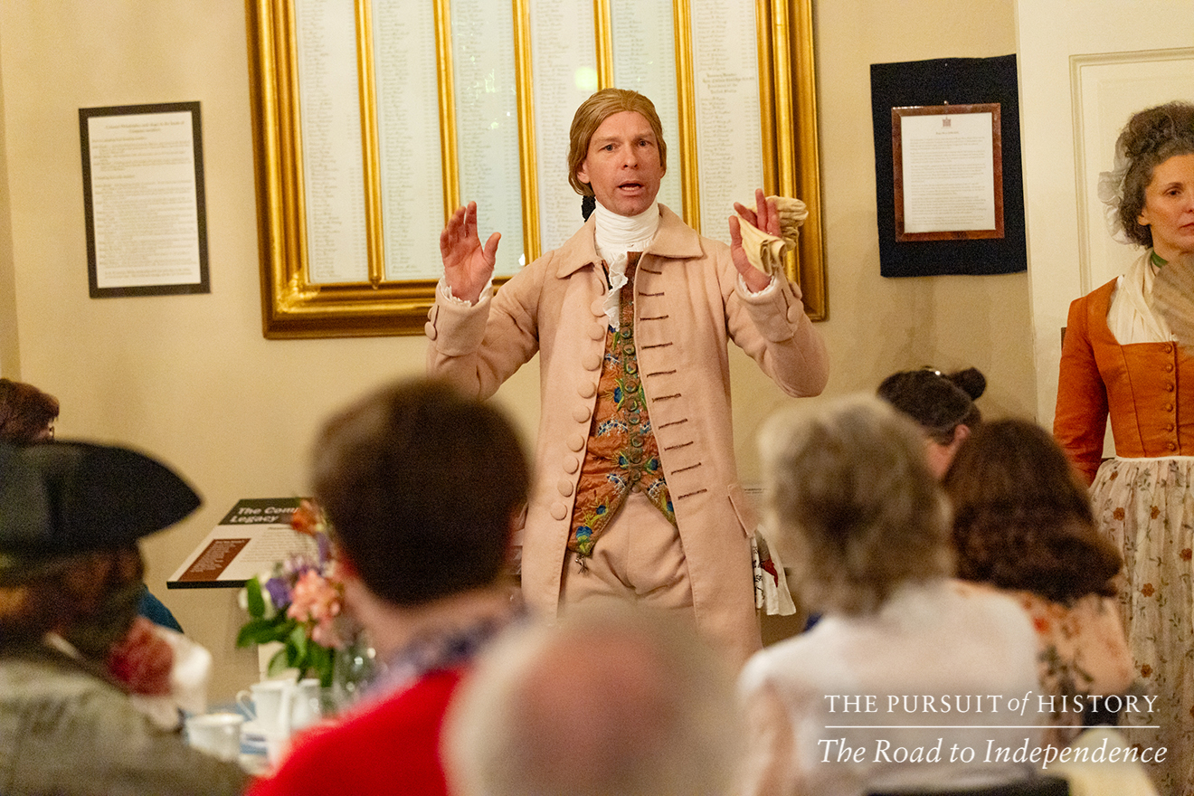 Dinner with the Founders at Carpenters’ Hall; The Pursuit of History—The Road to Independence, Spring 2026 (photo by Joe Tacynec)-489