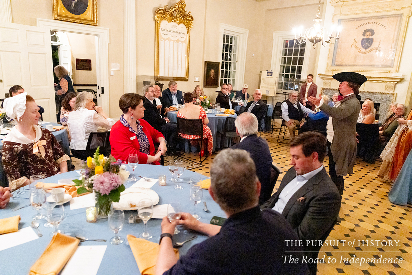 Dinner with the Founders at Carpenters’ Hall; The Pursuit of History—The Road to Independence, Spring 2026 (photo by Joe Tacynec)-525
