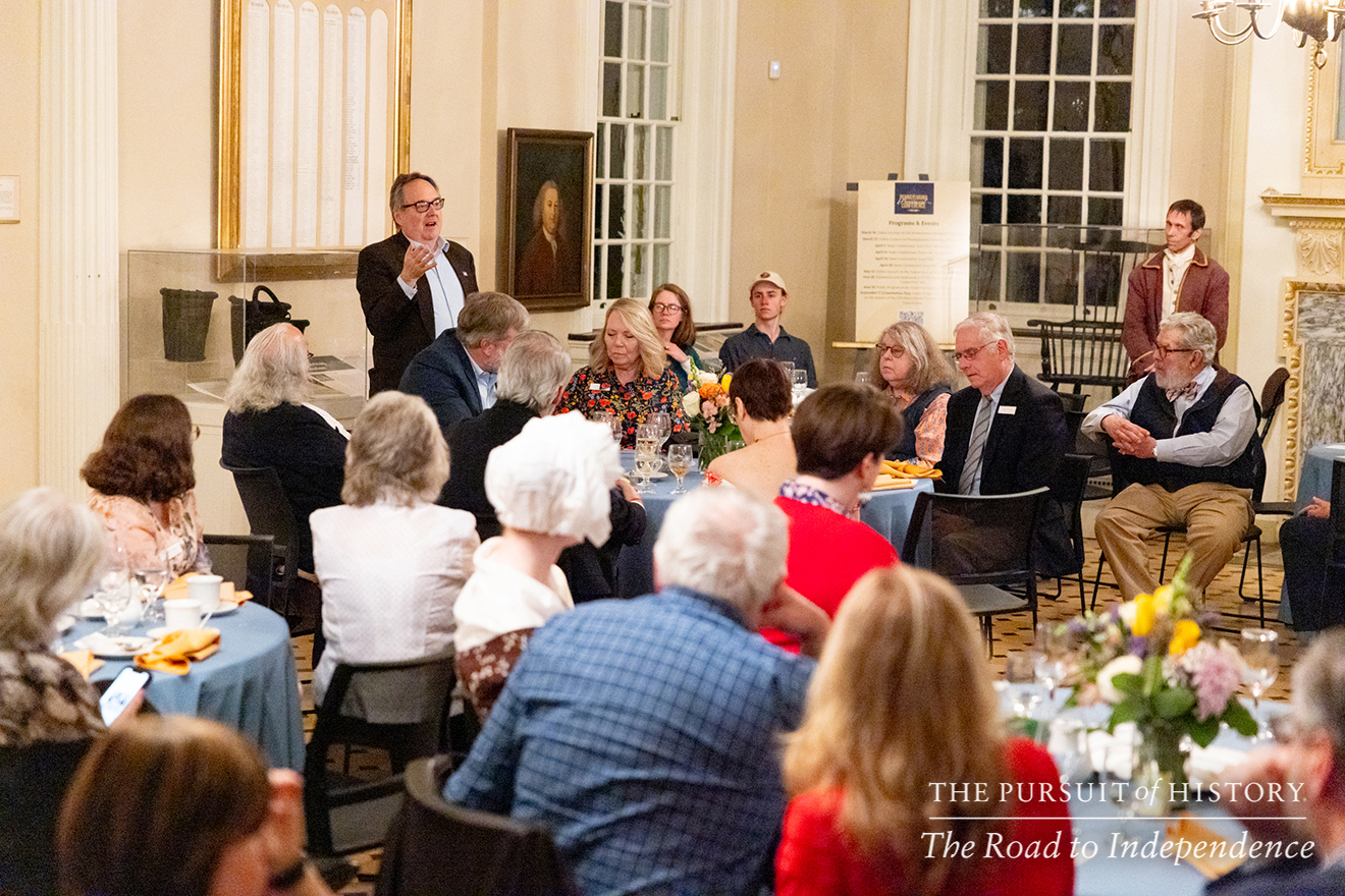Dinner with the Founders at Carpenters’ Hall; The Pursuit of History—The Road to Independence, Spring 2026 (photo by Joe Tacynec)-534