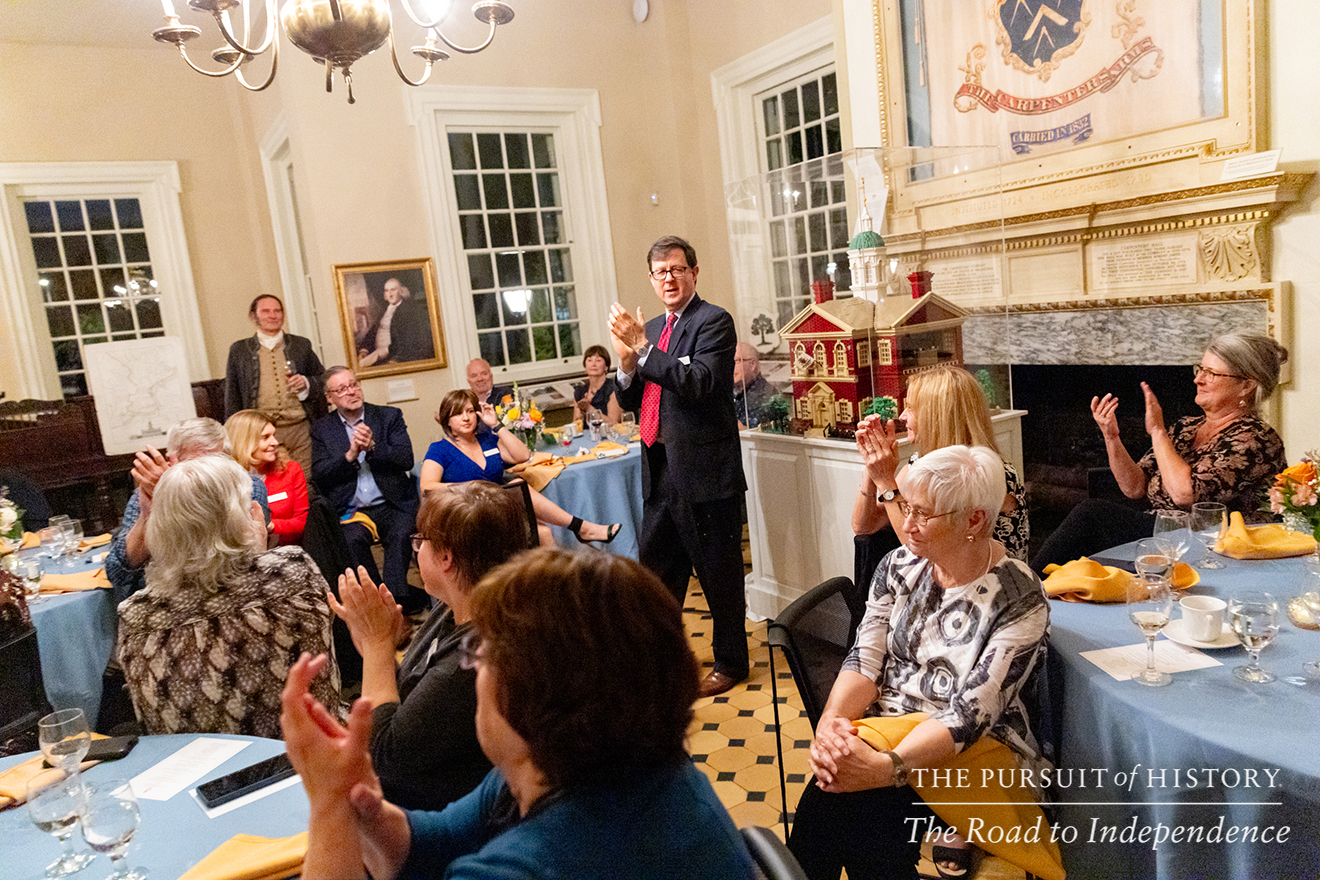 Dinner with the Founders at Carpenters’ Hall; The Pursuit of History—The Road to Independence, Spring 2026 (photo by Joe Tacynec)-538