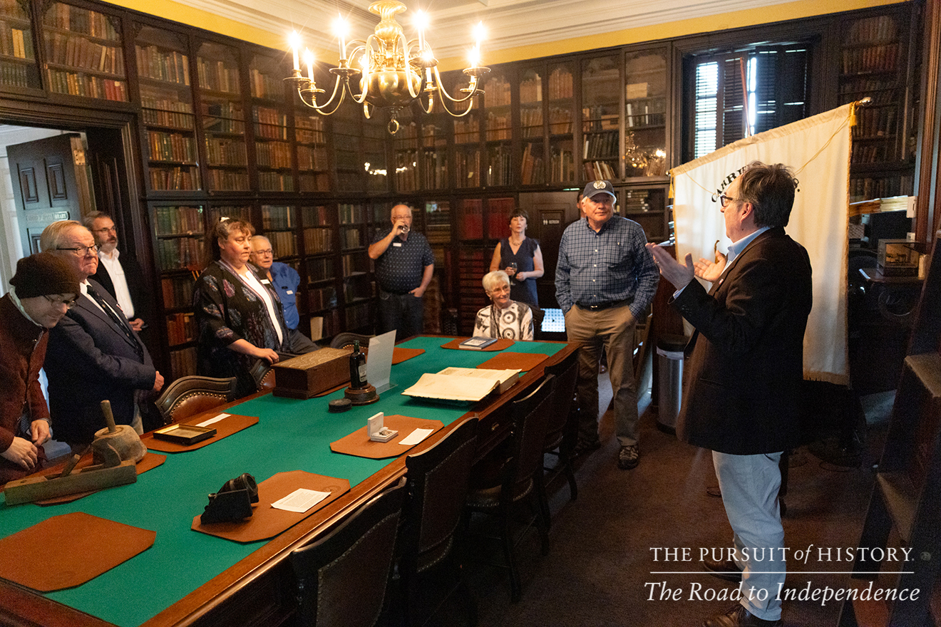 Guided Tour of Carpenters’ Hall with Michael Norris; The Pursuit of History—The Road to Independence, Spring 2026 (photo by Joe Tacynec)-377