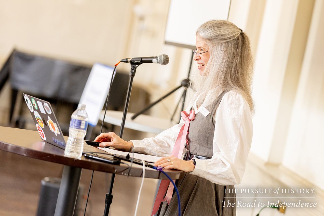 Jane Calvert, PhD, presenting John Dickinson—Penman of the Founding; The Pursuit of History—The Road to Independence, Spring 2026 (photo by Joe Tacynec)-130
