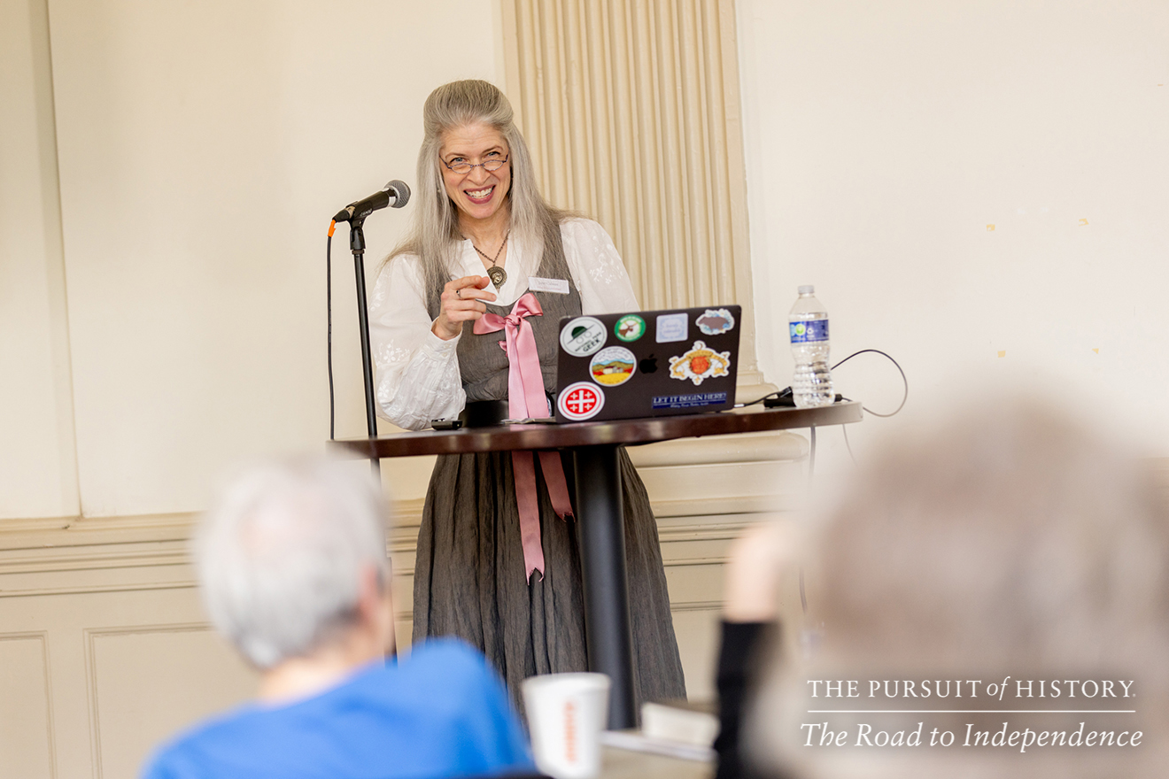 Jane Calvert, PhD, presenting John Dickinson—Penman of the Founding; The Pursuit of History—The Road to Independence, Spring 2026 (photo by Joe Tacynec)-132