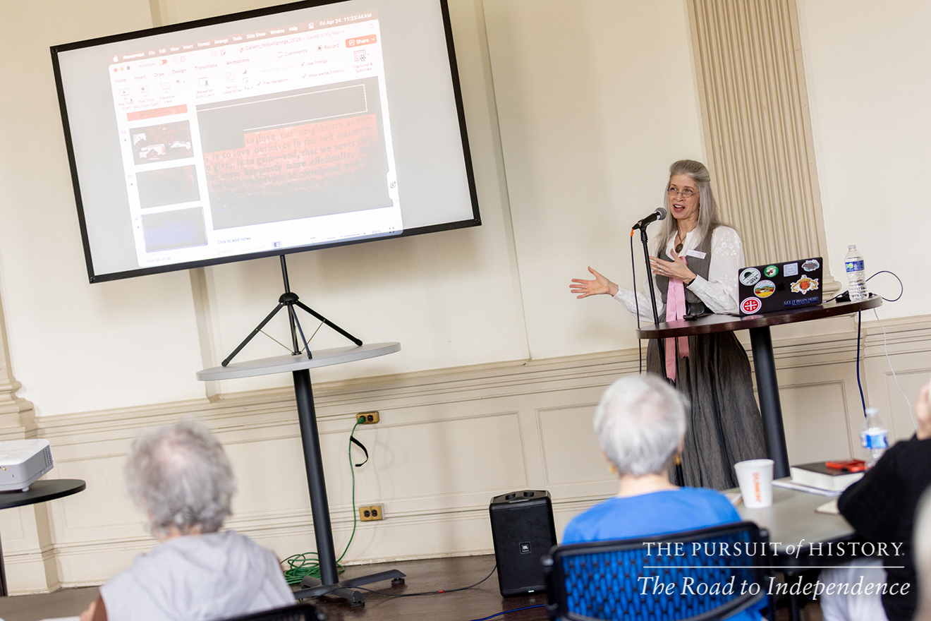 Jane Calvert, PhD, presenting John Dickinson—Penman of the Founding; The Pursuit of History—The Road to Independence, Spring 2026 (photo by Joe Tacynec)-134