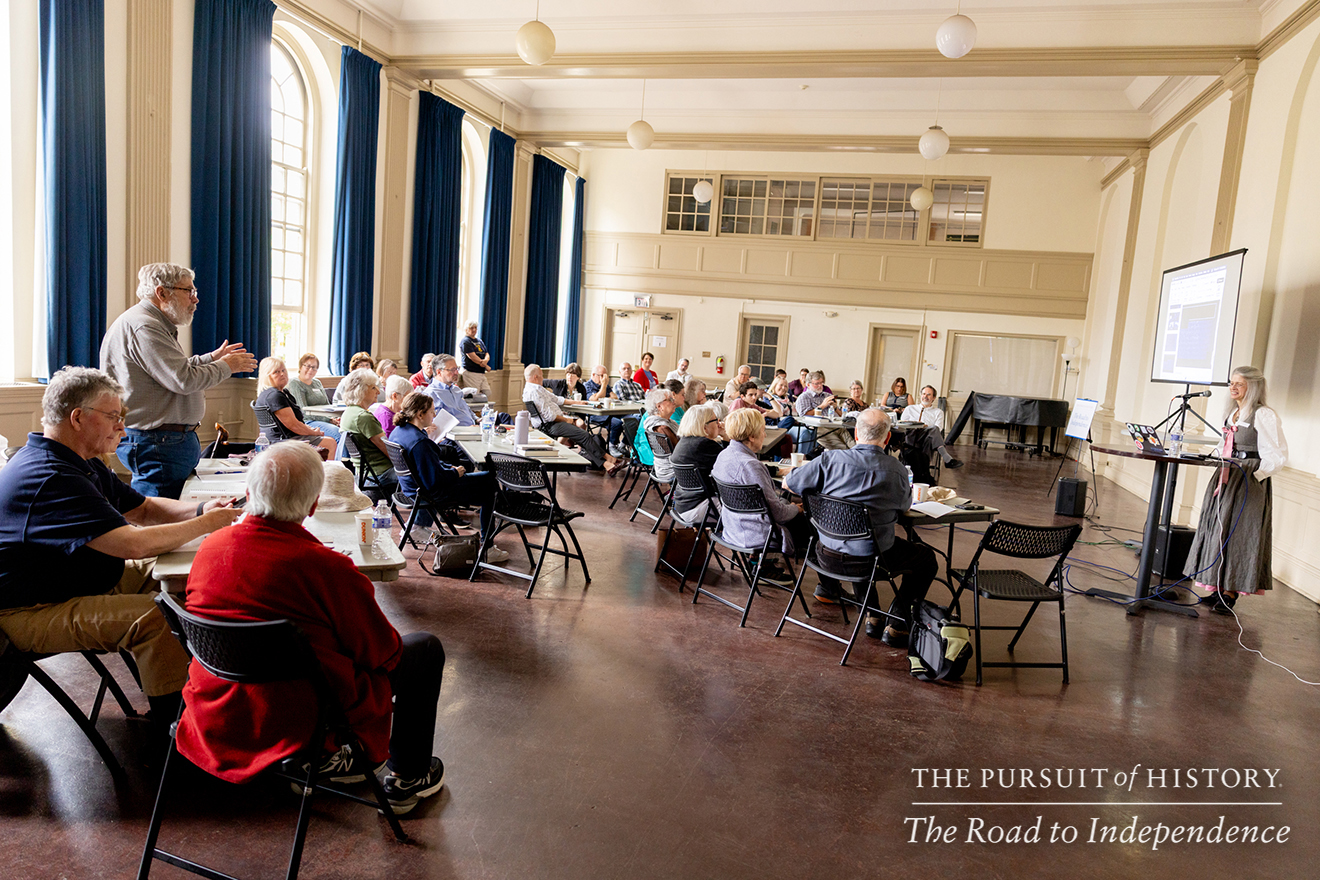 Jane Calvert, PhD, presenting John Dickinson—Penman of the Founding; The Pursuit of History—The Road to Independence, Spring 2026 (photo by Joe Tacynec)-157