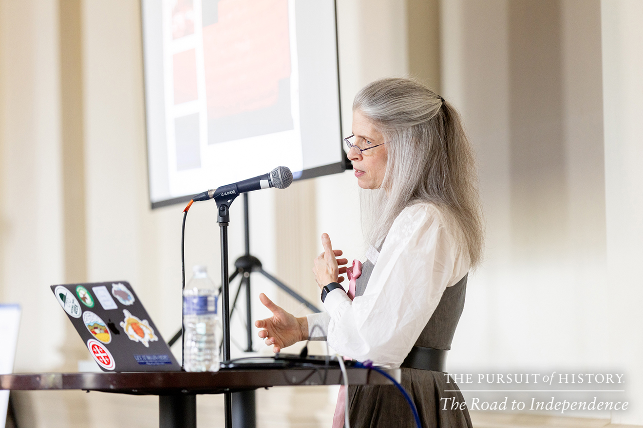 Jane Calvert, PhD, presenting John Dickinson—Penman of the Founding; The Pursuit of History—The Road to Independence, Spring 2026 (photo by Joe Tacynec)-167