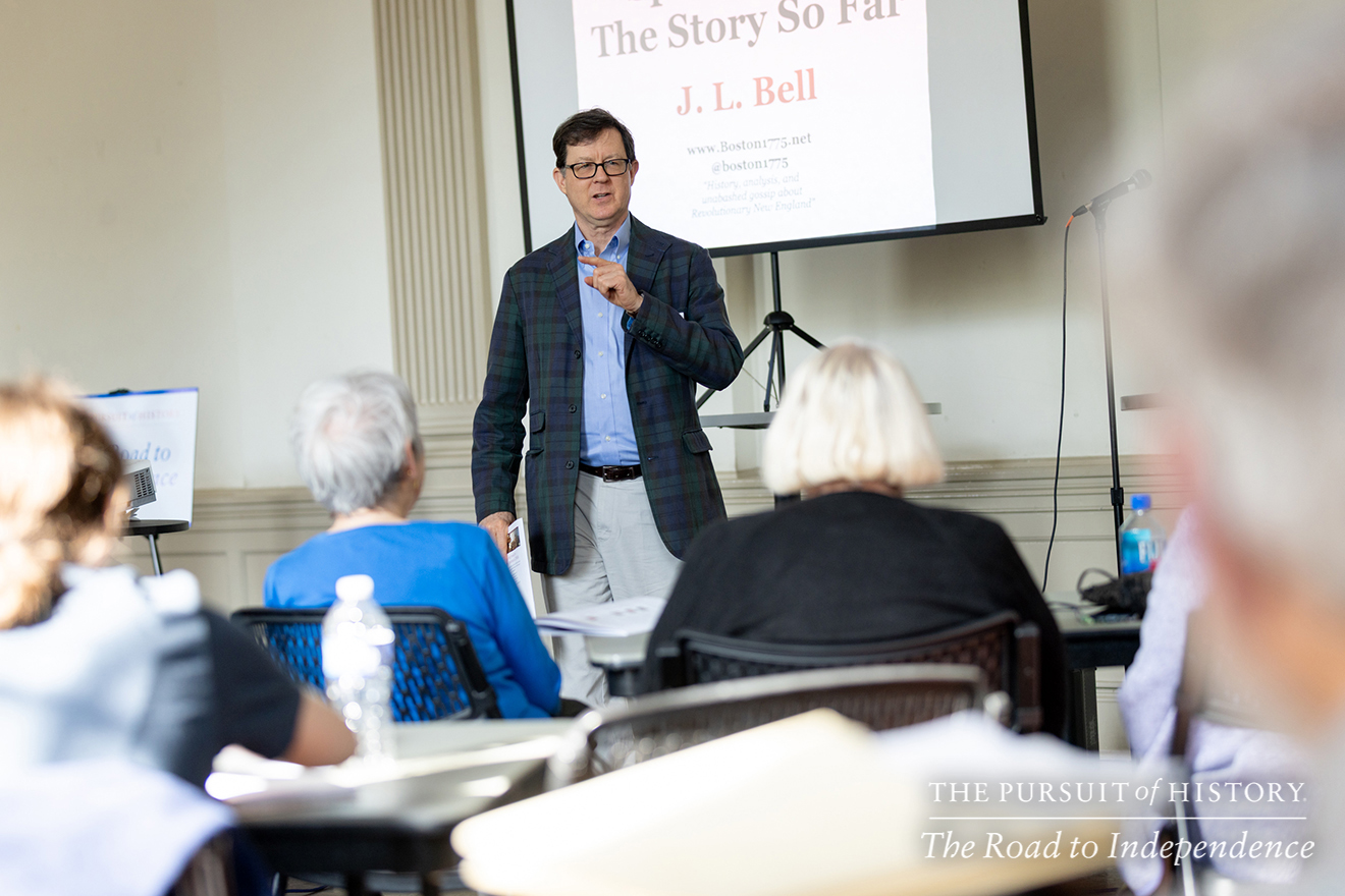 Lee Wright at the Friday Welcome Session; The Pursuit of History—The Road to Independence, Spring 2026 (photo by Joe Tacynec)-011