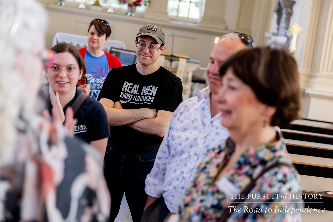 Tish Byrne leading the Guided Tour of Christ Church; The Pursuit of History—The Road to Independence, Spring 2026 (photo by Joe Tacynec)-235